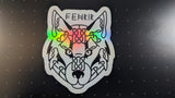 Fenrir Norse Wolf Sticker – Viking Rune Decal for Laptop, Water Bottle, or Journal | Holographic or White Finish